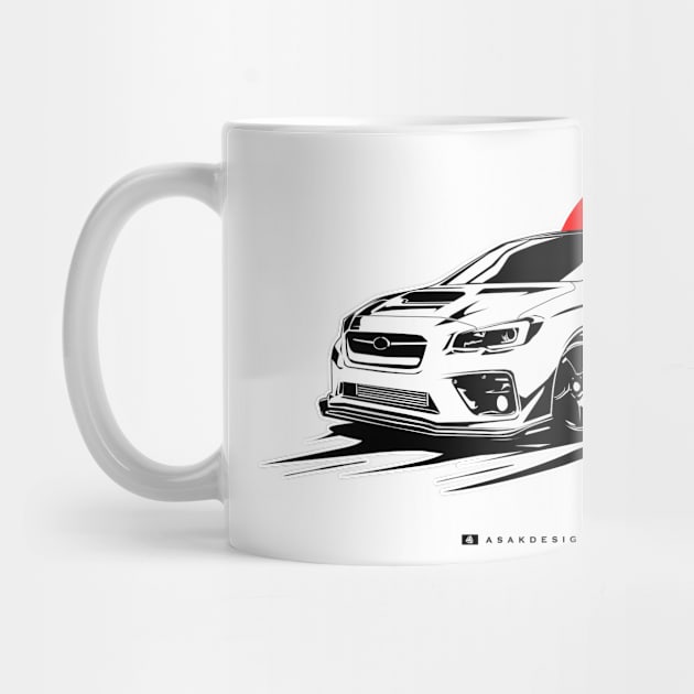 WRX sti illustration vector art by ASAKDESIGNS